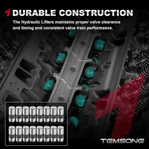 TMESONE 16 قطعة من رافعات الغماز المسطحة الهيدروليكية المتوافقة مع كتلة صغيرة من Chevy، SBC 283 305 307 327 350 400، BBC 396 402 427 454 4.6L 5.0L 5.4L 5.7L 6.6L in Saudi Arabia
