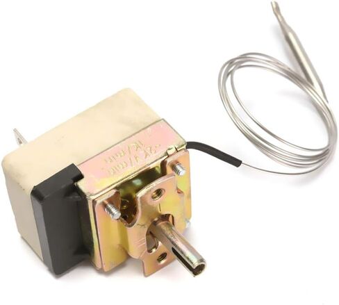 2Pcs Electric Oven Thermostat Temperature Dial Control Switch AC 250V 16A 50-300℃ for Oven Refrigerator Heater (Black) in Saudi Arabia