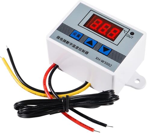 2Pcs W3002 Digital Temperature Controller 24V LED Thermostat Thermoregulator Heat Cool Temperature Thermostat Control Switch Probe with Waterproof Sensor XH-W3002 Meter Fridge Water Heating Cooling in Saudi Arabia