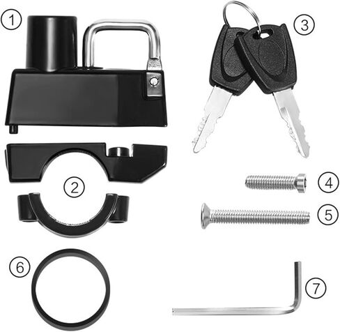 خطاف قفل أمان مضاد للسرقة مع مفتاحين لـ KAWASAKI Vulcan S 650 VN650 VN 650 in Kuwait