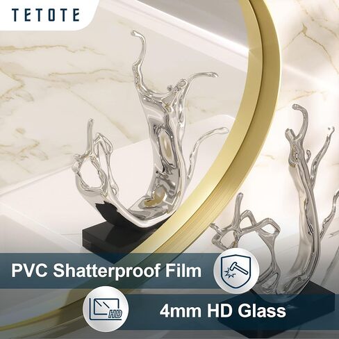 TETOTE Brushed Nickel Bathroom Mirror 24 x 36 Inch for Vanity Metal Framed Mirror Modern Farmhouse for Living Room Entryway(Horizontal/Vertical) in Kuwait