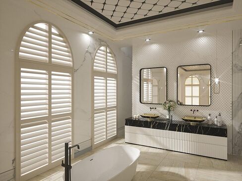 TETOTE Brushed Nickel Bathroom Mirror 24 x 36 Inch for Vanity Metal Framed Mirror Modern Farmhouse for Living Room Entryway(Horizontal/Vertical) in Kuwait