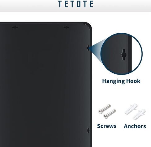 TETOTE Brushed Nickel Bathroom Mirror 24 x 36 Inch for Vanity Metal Framed Mirror Modern Farmhouse for Living Room Entryway(Horizontal/Vertical) in Kuwait