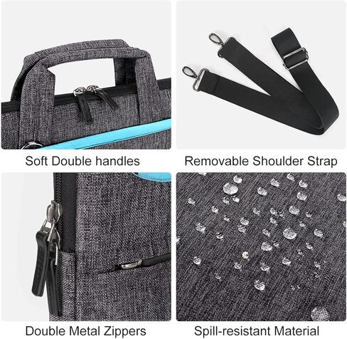 DOMISO 17.3 inch Laptop Bag Business Briefcase Water-resistant Notebook Messenger Shoulder Bag for 17.3" Macbook Pro 17/Dell Inspiron/MSI GS73VR Stealth Pro/Lenovo IdeaPad/HP Envy/ASUS ROG,Teal in Saudi Arabia