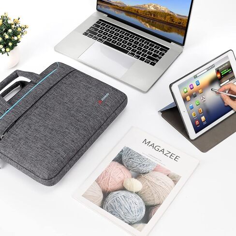DOMISO 17.3 inch Laptop Bag Business Briefcase Water-resistant Notebook Messenger Shoulder Bag for 17.3" Macbook Pro 17/Dell Inspiron/MSI GS73VR Stealth Pro/Lenovo IdeaPad/HP Envy/ASUS ROG,Teal in Saudi Arabia