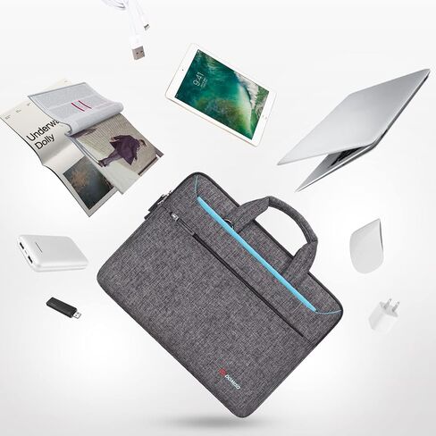 DOMISO 17.3 inch Laptop Bag Business Briefcase Water-resistant Notebook Messenger Shoulder Bag for 17.3" Macbook Pro 17/Dell Inspiron/MSI GS73VR Stealth Pro/Lenovo IdeaPad/HP Envy/ASUS ROG,Teal in Saudi Arabia