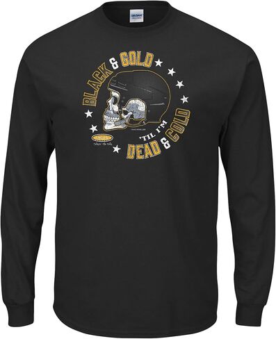 Pittsburgh Hockey Fans. Black and Gold 'Till I'm Dead and Cold. Black T-Shirt (Sm-5X) in Saudi Arabia
