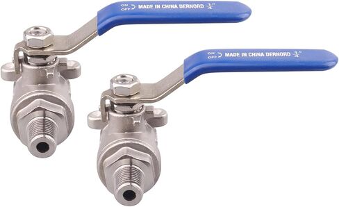 DERNORD 2 Pack Full Port Ball Valve 1/4 Inch - Male x Female Stainless Steel 304 Heavy Duty for Water, Oil, and Gas, 1000WOG in Saudi Arabia