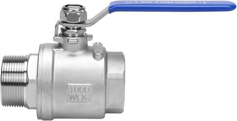 DERNORD 2 Pack Full Port Ball Valve 1/4 Inch - Male x Female Stainless Steel 304 Heavy Duty for Water, Oil, and Gas, 1000WOG in Saudi Arabia