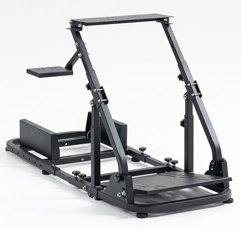 حامل قمرة القيادة لمحاكاة السباق من Hottoby قابل للطي وشريط التعزيز مناسب لـ Logitech/Thrustmaster G25، G27، G29، G920، G923 & T300RS قمرة القيادة متعددة الزوايا، بدون عجلة قيادة، فرامل يد، دواسات ومقعد in Kuwait