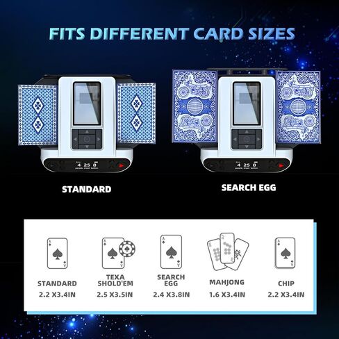 KFURNIKN Automatic Card Dealer and Shuffler, Automatic Card Shuffler 2 Deck, 360°Rotating Auto Card Dealer, Playing Card Machine for Uno, Hold'em, Blackjack As Gifts in Kuwait