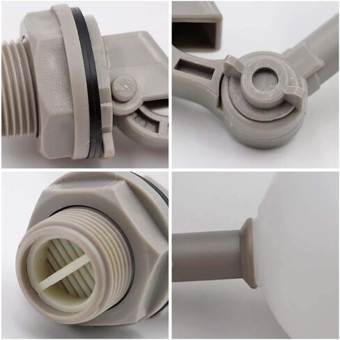 2 Pieces Mini Float Valve 1/2 or 3/4 Water Float Valve with Adjustable Arm Automatic Fill Valve Kit for Livestock Water Tank Fountains (1/2 Inch) in Kuwait