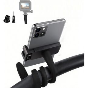 PULUZ Camera & Phone Suction Cup Mount for Gopro Camera or Phones，360°Adjustable Double Ball Head Car Suction Cup Holder with Phone Clamp and Action Camera Mount Adapter for Smooth Surfaces in Kuwait