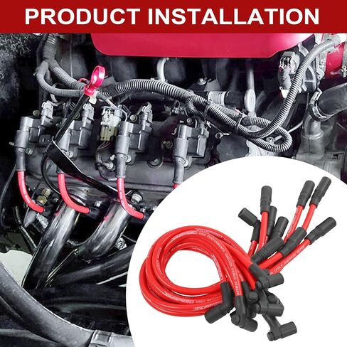 Spark Plug Wire Set 10.2mm 9718Q Replacement for Chevrolet Suburban Replacement for GMC Savana V8 5.0L 5.7L Silicone Ignition Wire Set 9PCS in Saudi Arabia