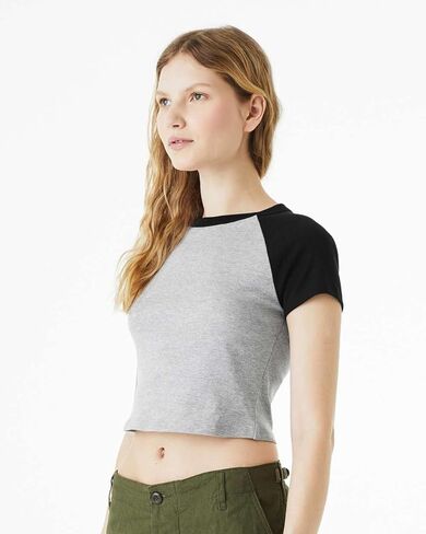 Bella Canvas Ladies' Micro Ribbed Raglan Baby Tee in Saudi Arabia