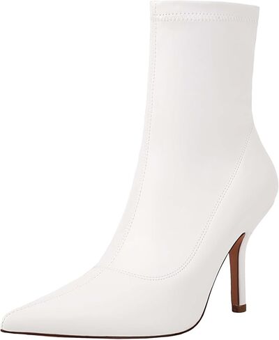 Mofirdast المرأة سلسلة معدنية أحذية الكاحل، مثير Stiletto الكعب العالي وأشار اصبع القدم سستة حزب الجوارب الأنيقة للنساء in Saudi Arabia