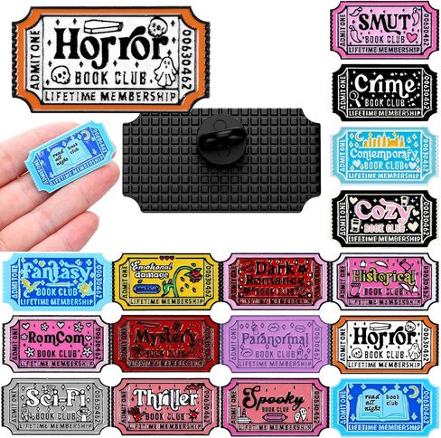 16 Pcs Book Enamel Pins Set Cute Bookish Lapel Pins Bookworm Bookish Gifts Metal Brooch Decorative for Book Lovers Clubs Readers Collectors Librarians Backpacks Clothing Jackets Hats in Saudi Arabia