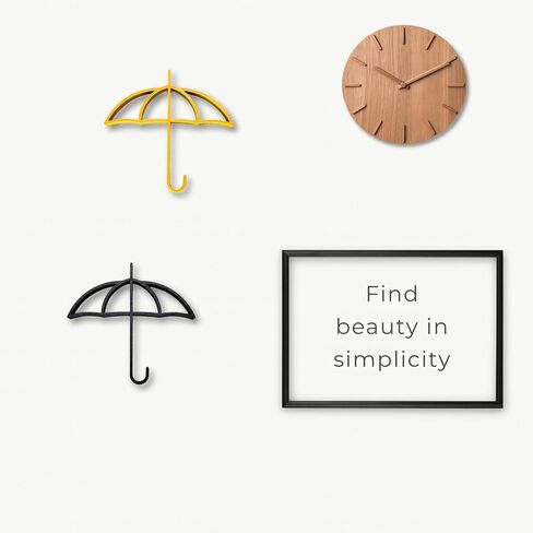 Black & Gold Umbrella Decor – Modern 3D Printed Sculpture for Home or Desk, Minimalist Artistic Accent, Dual Design Set of Two in Saudi Arabia