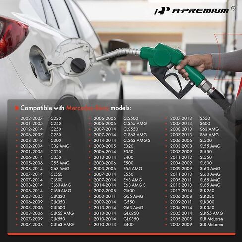 A-Premium Fuel Tank Filler Cap Compatible with Mercedes-Benz C230 C240 C250 C280 C300 C32 AMG C320 C350 C55 AMG C63 AMG E320 E350 E400 E500 E550 E55 AMG E63 AMG GLK250 GLK350 S400 S550 S600 S63 AMG in Saudi Arabia