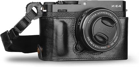 MegaGear Ever Ready Genuine Leather Camera Half Case Compatible with Fujifilm X Series X-E4,Brown,MG1982 in Kuwait