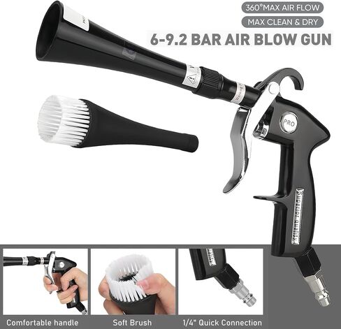 Detailing Car Cleaning Gun, High Pressure Air Blow Gun for Interior Dryer, Car Detailing Kit Interior Cleaner, Car Detailing Tools Quickly Blowing Out Dirt and Dust Working with Air Compressor in Saudi Arabia
