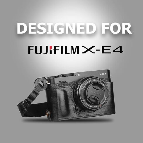 MegaGear Ever Ready Genuine Leather Camera Half Case Compatible with Fujifilm X Series X-E4,Brown,MG1982 in Kuwait