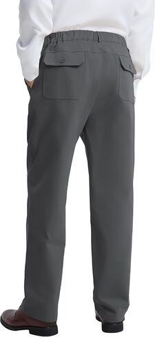LETAOTAO Mens Elastic Waist Pants - Relaxed Fit Stretch Waistband Pull On Cotton Twill Casual Pants for Seniors in Kuwait