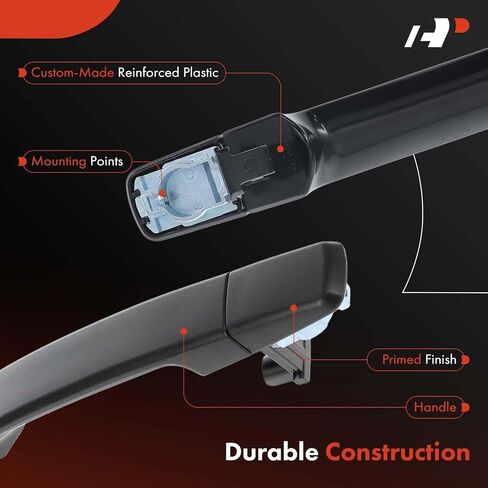 A-Premium Front Right Passenger Side Exterior Door Handle Compatible with Nissan Frontier 2005-2013, Xterra 2005-2013 & Suzuki Equator 2009-2012, Textured Black, Replace# 80646-ZS51A, 80640-ZS05A in Saudi Arabia