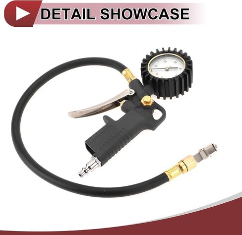 1 مجموعة عتاد مضغوط الإطارات العالمي مجموعات تروس الهواء تشاك 0-60PSI GHI07-60PSI مقياس ضغط الهواء للسيارة in Saudi Arabia