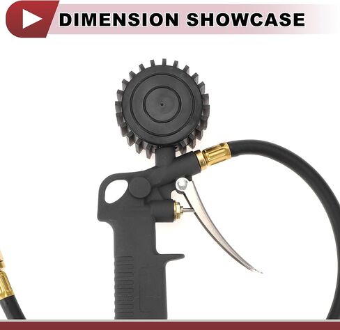 1 مجموعة عتاد مضغوط الإطارات العالمي مجموعات تروس الهواء تشاك 0-60PSI GHI07-60PSI مقياس ضغط الهواء للسيارة in Saudi Arabia