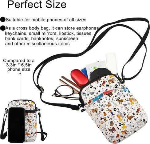 G2TUP Dogs Crossbody Bag Cartoon Puppy Themed Gifts Dog Lover Gifts Puppy Shoulder Bag in Saudi Arabia