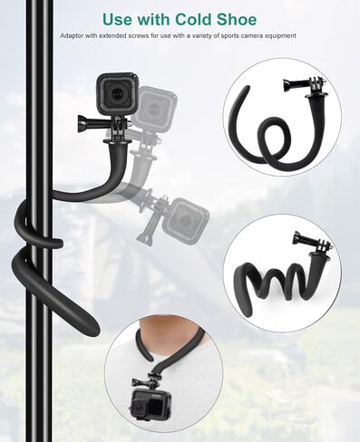 PULUZ Camera & Phone Suction Cup Mount for Gopro Camera or Phones，360°Adjustable Double Ball Head Car Suction Cup Holder with Phone Clamp and Action Camera Mount Adapter for Smooth Surfaces in Kuwait