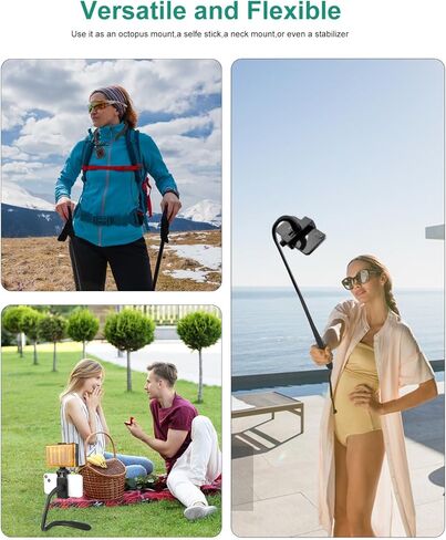 PULUZ Camera & Phone Suction Cup Mount for Gopro Camera or Phones，360°Adjustable Double Ball Head Car Suction Cup Holder with Phone Clamp and Action Camera Mount Adapter for Smooth Surfaces in Kuwait