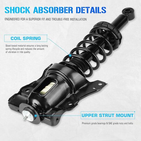 Rear Strut Shock Assembly w/Coil Spring Absorber for 2000-2005 Hyundai Sonata / 2001-2006 Kia Magentis / 2001-2005 Kia Optima / 2002-2005 Hyundai XG350, Struts Shocks Absorbers Replace 15071 15072 in Saudi Arabia