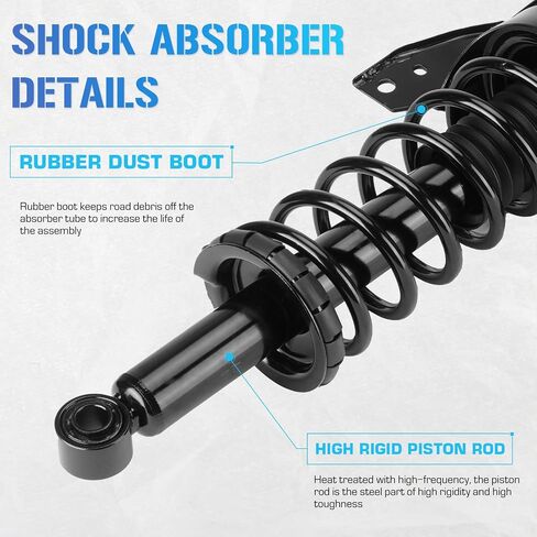 Rear Strut Shock Assembly w/Coil Spring Absorber for 2000-2005 Hyundai Sonata / 2001-2006 Kia Magentis / 2001-2005 Kia Optima / 2002-2005 Hyundai XG350, Struts Shocks Absorbers Replace 15071 15072 in Saudi Arabia