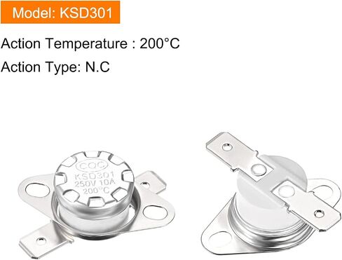 KSD301 Thermostat 170C NC Temperature Thermal Control Switch, [for Microwave Oven Refrigerators] - Normally Closed/2pcs in Saudi Arabia