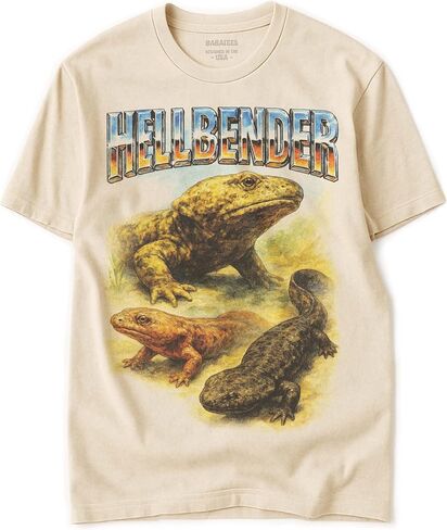 Aquatic Reptiles Heavy Metal Tshirt for Men & Women, Swamp Animal Lovers - 100% Natural Undyed Cotton in Saudi Arabia