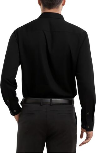 Mens Stretch Dress Shirts Long Sleeve Slim for Muscle Fit Button Down Wrinkle Free Business Casual Wedding Shirts in Saudi Arabia