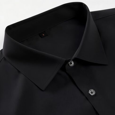 Mens Stretch Dress Shirts Long Sleeve Slim for Muscle Fit Button Down Wrinkle Free Business Casual Wedding Shirts in Saudi Arabia