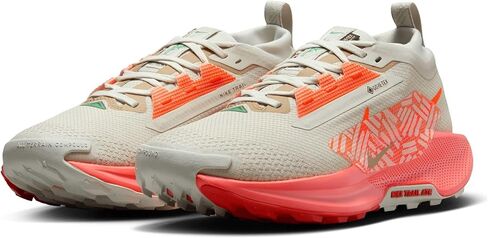 حذاء الجري Nike Pegasus Trail 5 Gore-TEX للسيدات مقاوم للماء (FQ0912-004، فضي فاتح/مانجو وايلد فاتح/مرجاني عتيق) مقاس 5 in Kuwait
