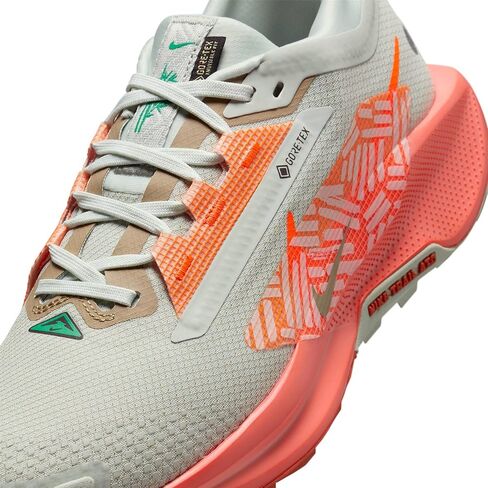 حذاء الجري Nike Pegasus Trail 5 Gore-TEX للسيدات مقاوم للماء (FQ0912-004، فضي فاتح/مانجو وايلد فاتح/مرجاني عتيق) مقاس 5 in Kuwait