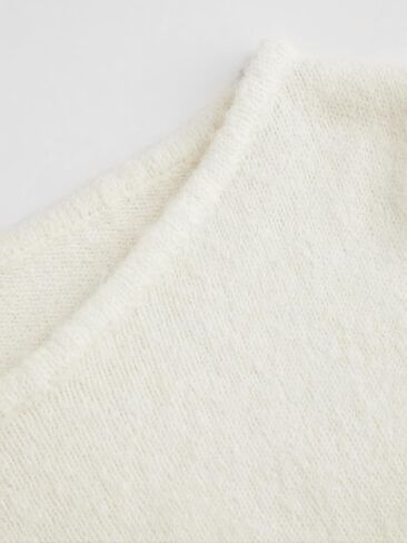CIDER Knitted Boat Neck Solid Asymmetrical Long Sleeve Top in Saudi Arabia