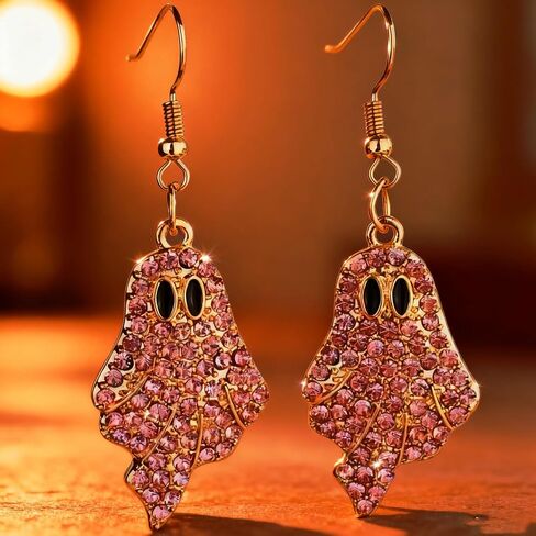 Halloween Ghost Earrings for Women Cute Halloween Stud Earrings Rhinestone Ghost earrings for Women Cosplay Party Jewelry in Saudi Arabia