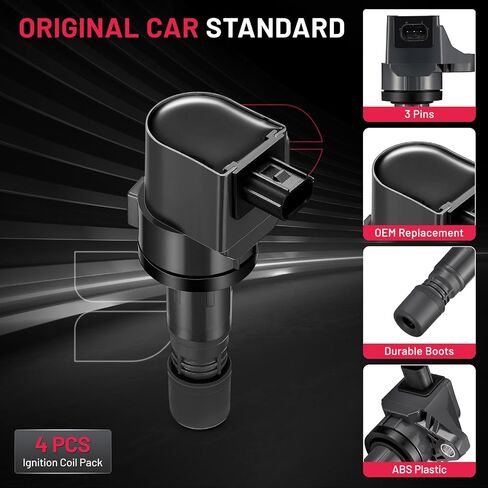 BDFHYK 4 Ignition Coil Pack UF781 and 4 Iridium Spark Plug 95660 Compatible with Honda Civic CR-V l4 1.5L 2017 2018 2019 2020 2021 2022 Coil for 3052059B013 CM11122 in Saudi Arabia