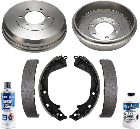 Detroit Axle - Rear Brake Kit for 09-12 Chevrolet Colorado GMC Canyon, Brake Drums Semi-metallic Brake Shoes 2009 2010 2011 2012 Replacement in Saudi Arabia