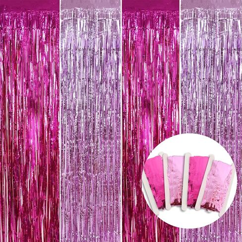 BEISHIDA 3Pcs Red Orange Gold Door Streamer Thanksgiving Day Backdrop Foil Fringe Tinsel Curtains Backdrops for Birthday Thanksgiving Party New Year Decoration (3.28 ft x 6.56 ft) in Kuwait