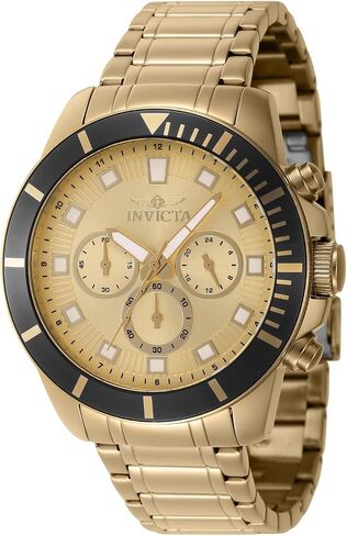 Invicta Men's 46045 Pro Diver Quartz Chronograph Gold Dial Watch in Saudi Arabia