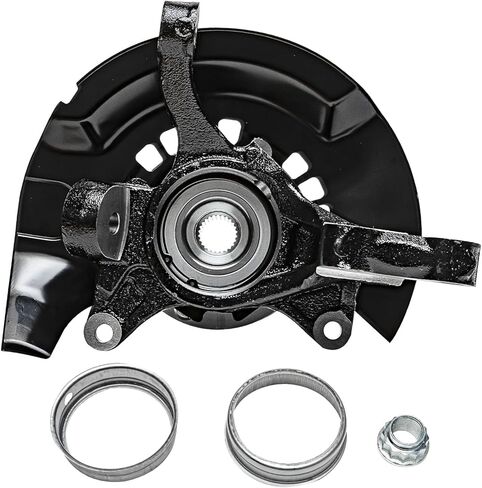 Detroit Axle - 2.4L Front Left Steering Knuckle for Toyota 04-06 Camry, Driver Side Steering Knuckle & Wheel Hub Bearing Assembly 2004 2005 2006 Replacement in Saudi Arabia