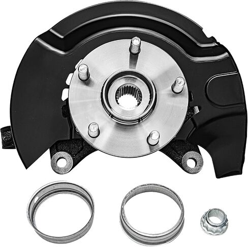 Detroit Axle - 2.4L Front Left Steering Knuckle for Toyota 04-06 Camry, Driver Side Steering Knuckle & Wheel Hub Bearing Assembly 2004 2005 2006 Replacement in Saudi Arabia