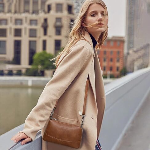 GAEKEAO Crossbody Bags for Women Small Cross Body Bag Genuine Leather Camera Bag Purse with Adjustable Strap in Kuwait